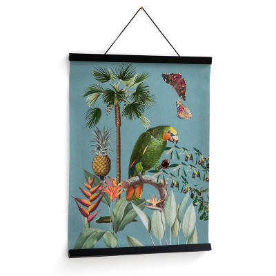 Постер Poster of Plants & Birds попугай