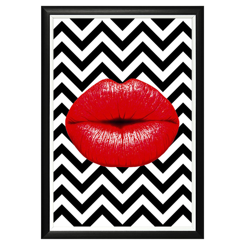 Постер Red Lips Chevron