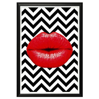 Постер Red Lips Chevron