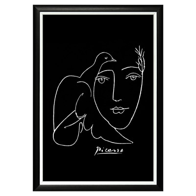 Постер White Silhouette Dove Poster