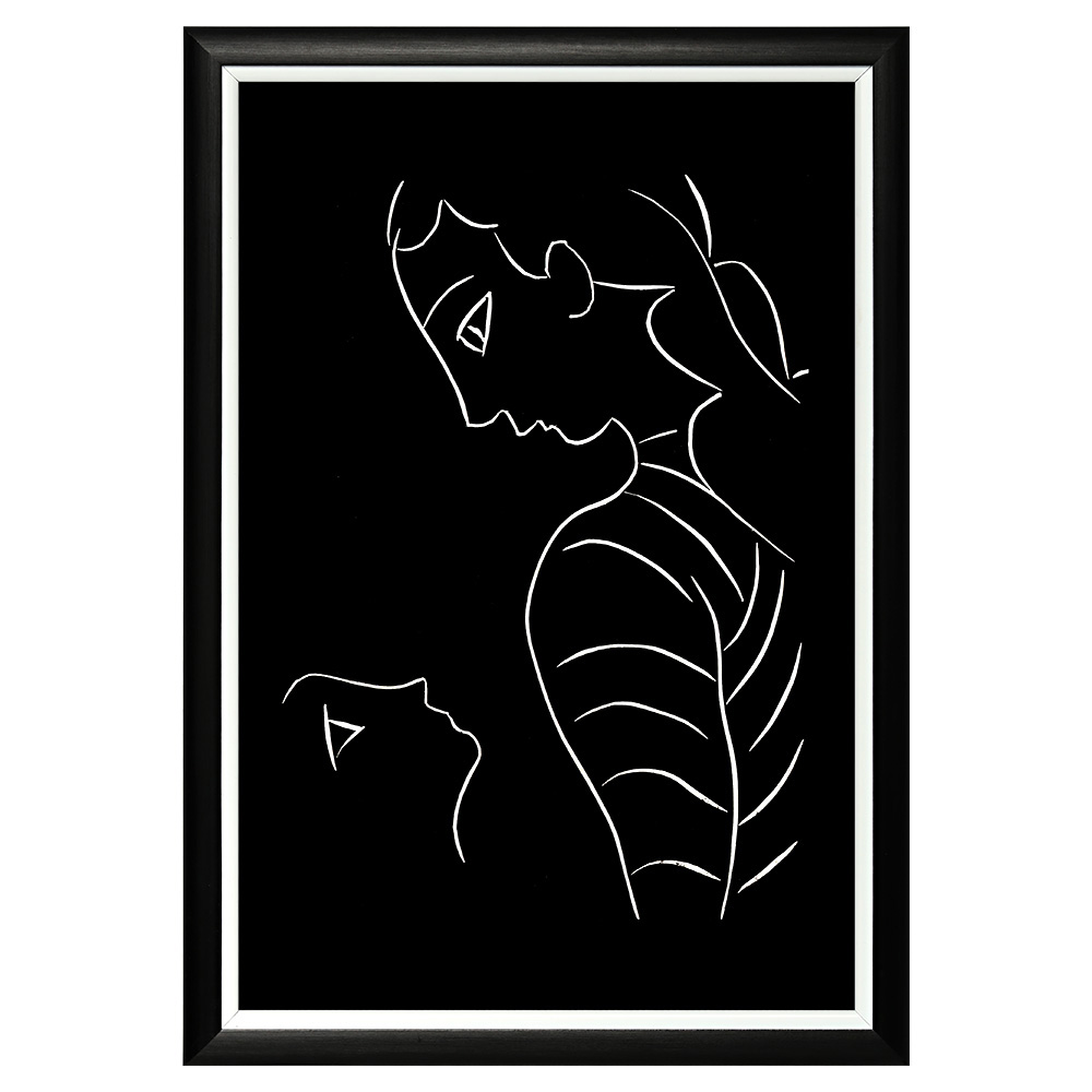Постер White Silhouette Mother Poster