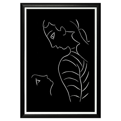 Постер White Silhouette Mother Poster