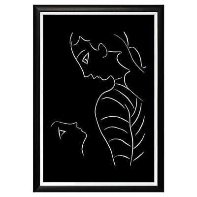 Постер White Silhouette Mother Poster
