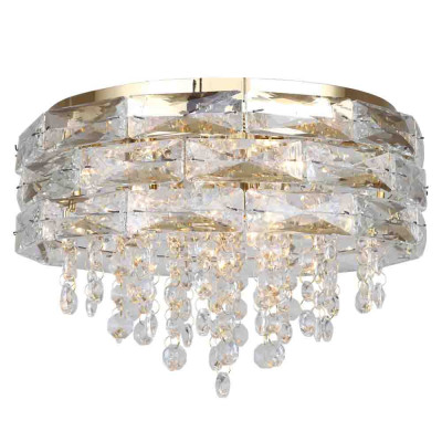 Потолочная люстра с хрустальными подвесками Roul Crystal Light