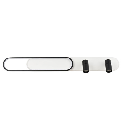 Потолочный светильник 2 спота с LED лентой Neoteric Black
