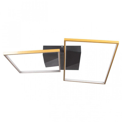 Потолочный светильник Black square and rectangle Gold