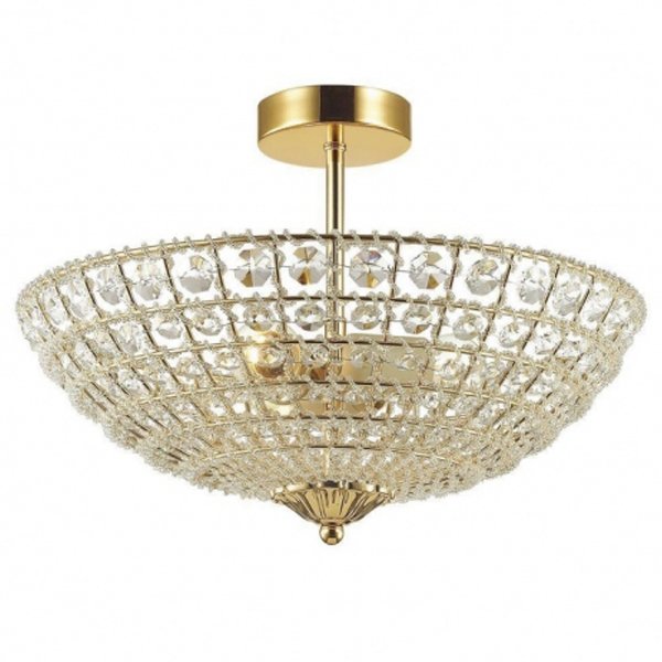 Потолочный светильник Casbah Crystal Top Lamp 3 Gold