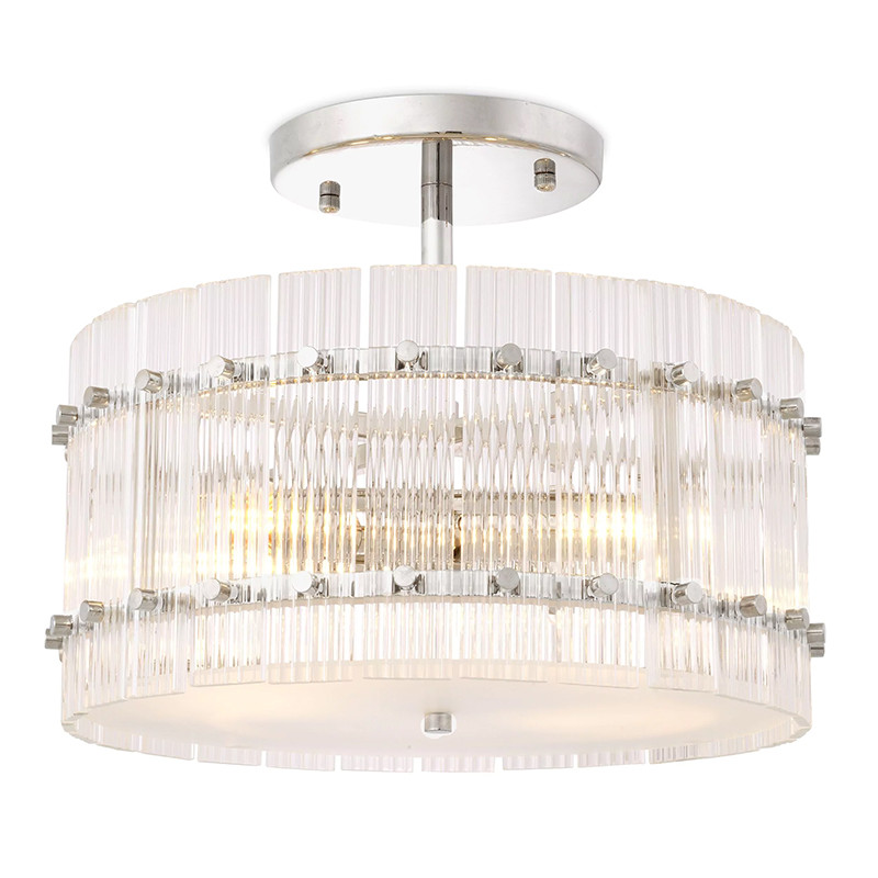 Потолочный светильник Eichholtz Ceiling Lamp Ruby Round Nickel