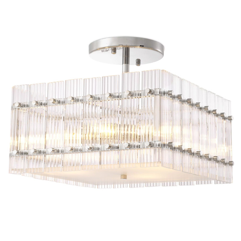 Потолочный светильник Eichholtz Ceiling Lamp Ruby Square Nickel