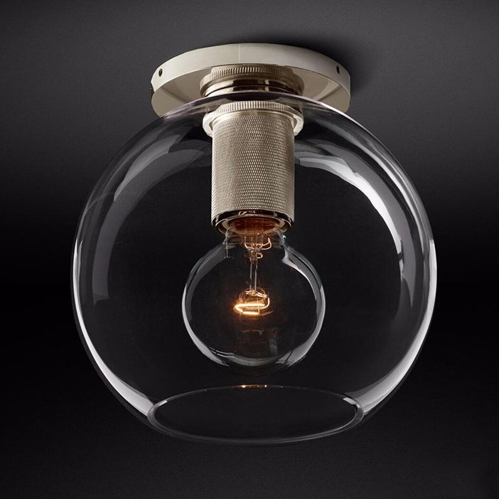 Потолочный светильник Utilitaire Globe Shade Flushmount
