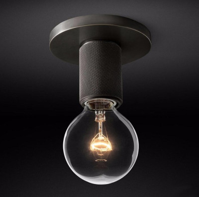 Потолочный светильник Utilitaire Socket Flushmount Black