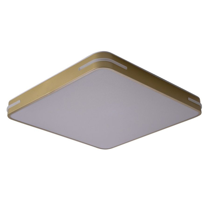 Потолочный светильник квадратной формы из стали и акрила Maelis Gold