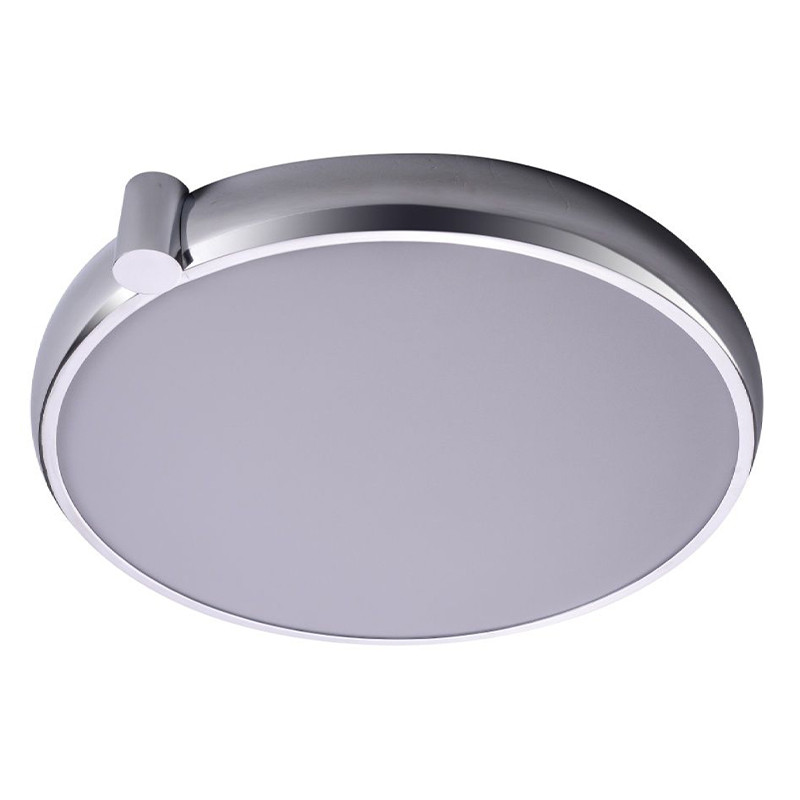 Потолочный светильник круглой формы из стали и акрила Corentin Chromium