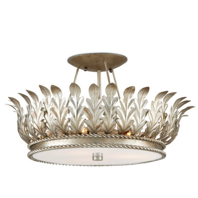 Потолочный светильник круглый с декором в виде листьев аканта Autumn Leaves