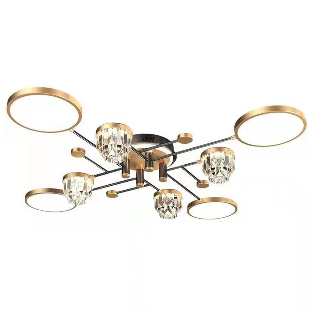 Потолочный светильник светодиодный в сочетании золотого матового и черного цвета Bendik Lighting