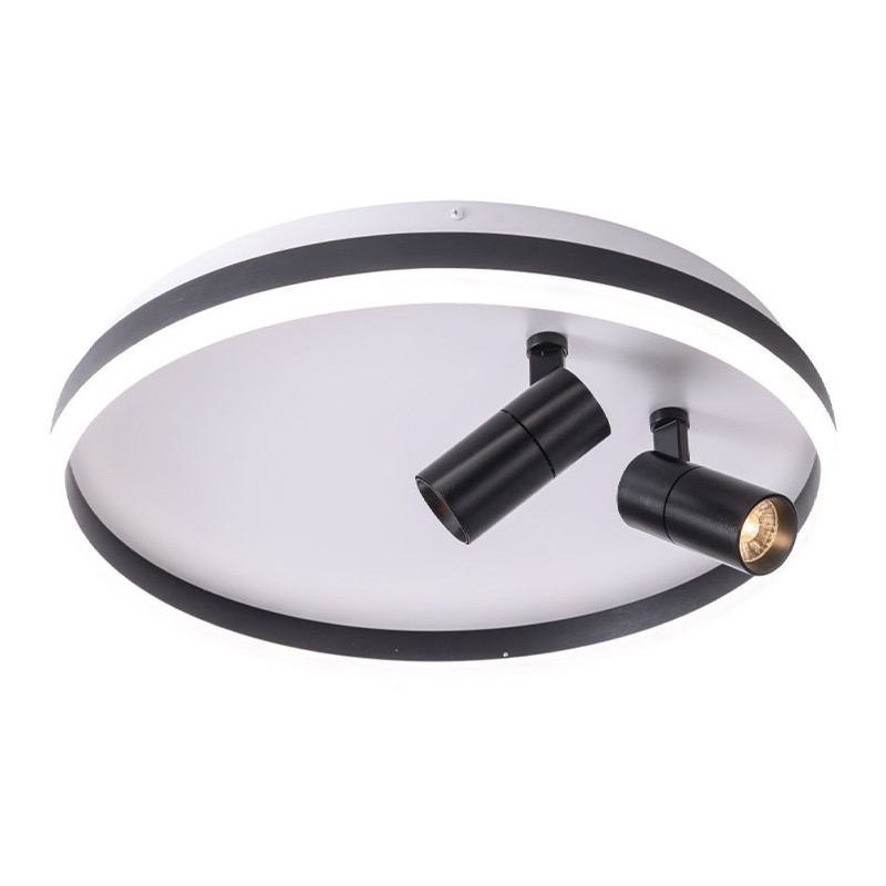 Потолочный светильник светодиодный с черными плафонами цилиндрической формы из полистирола и стали Neoteric Black