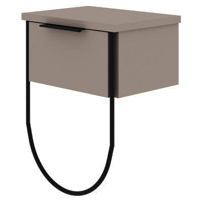 Прикроватная тумба бежево-серого цвета с откидной дверцей NORFOLK NIGHTSTAND LIGHT MOCHA