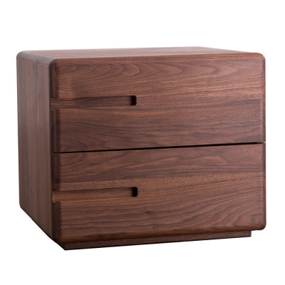 Прикроватный столик деревянный с 2-мя ящиками Moon Walnut Furniture