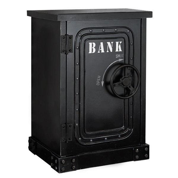 Приставная металлическая тумба в стиле лофт BANK Side Table