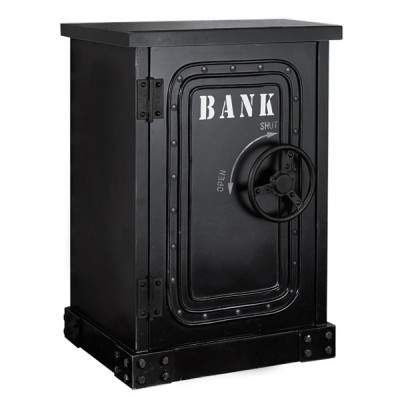 Приставная металлическая тумба в стиле лофт BANK Side Table