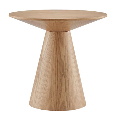 Приставной круглый деревянный стол Wooden Side Table