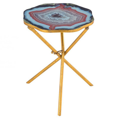 Приставной стол Agate Design Red Gold Side Table