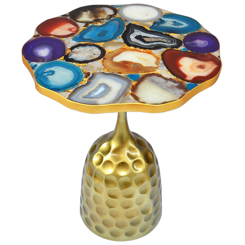 Приставной стол Cluster Surface Multicolor Agate Side Table