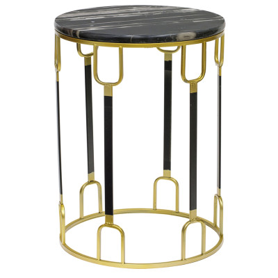 Приставной стол Dorius Side Table black marble high