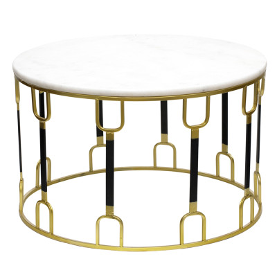 Приставной стол Dorius Side Table white marble