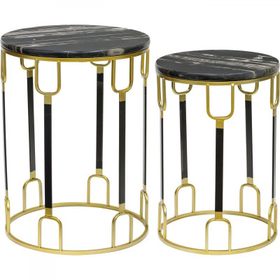 Приставной стол Dorius Side Table white marble high