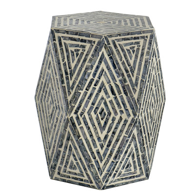 Приставной стол Geometric Инкрустация ракушками устриц