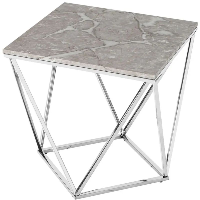 Приставной стол Kovaldzhi Collection Frame Geometry Silver