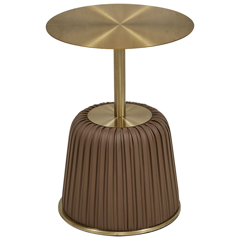 Приставной стол Orlaith Brown Gold Side Table