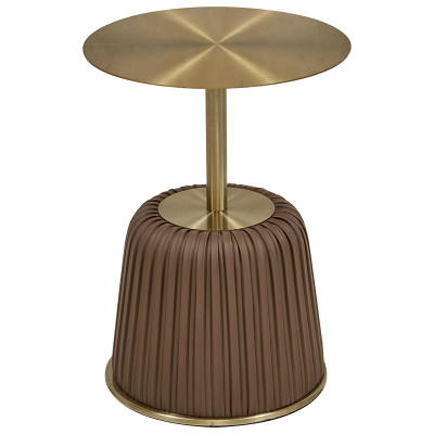 Приставной стол Orlaith Brown Gold Side Table