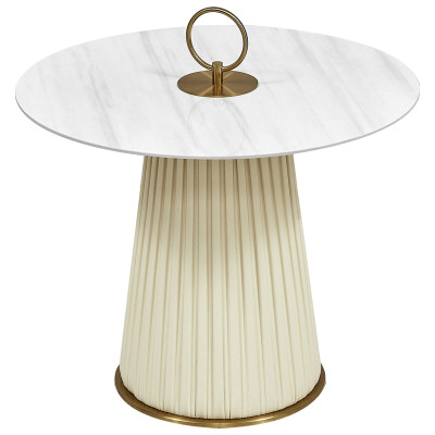 Приставной стол Orlaith White Gold Side Table