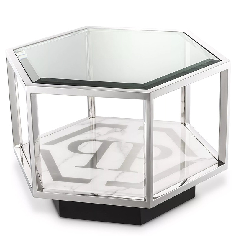 Приставной стол Philipp Plein Side Table Falcon View Chrome