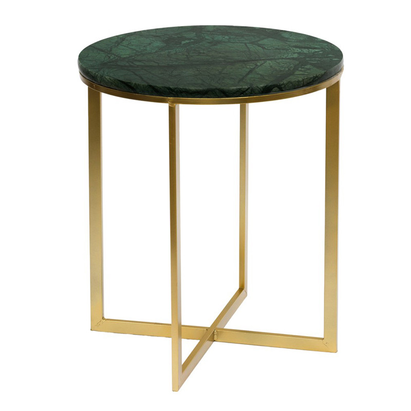 Приставной стол Round Table Marble green