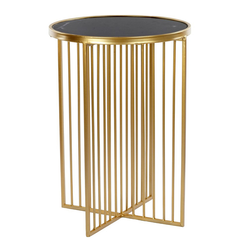 Приставной стол Side Table Marble crossed чёрный мрамор