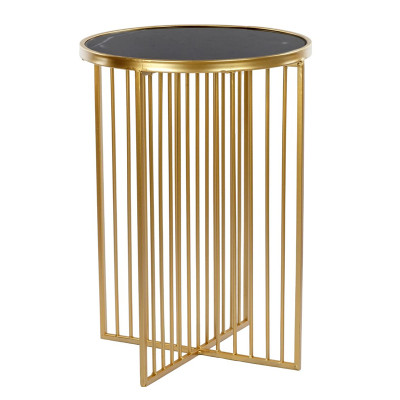 Приставной стол Side Table Marble crossed чёрный мрамор