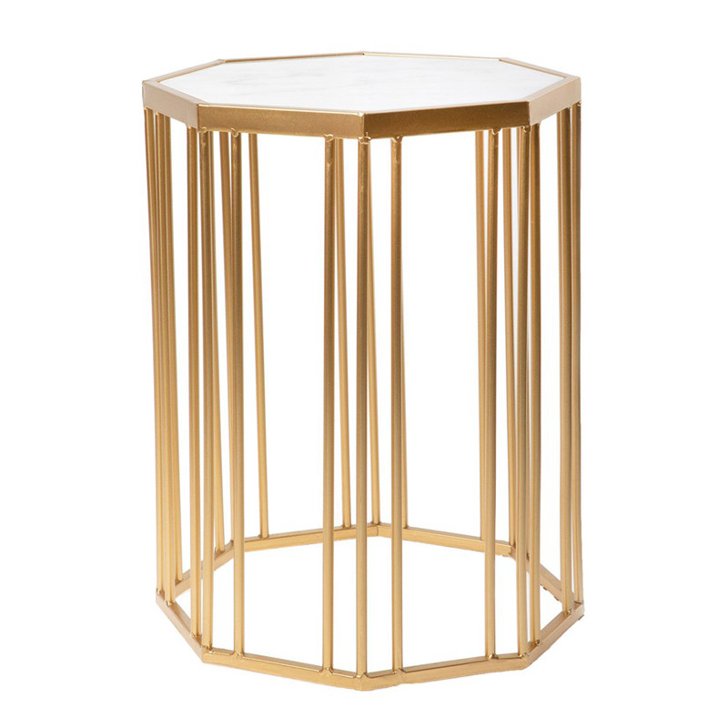 Приставной стол Side Table Marble белый мрамор