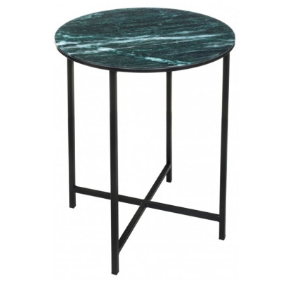 Приставной стол Zermatt Side Table round malachite