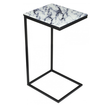 Приставной стол Zermatt Side Table white marble