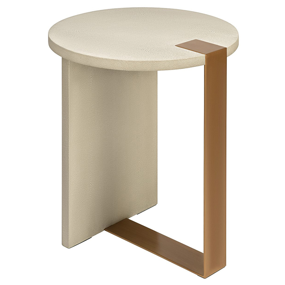 Приставной стол круглый Stingray Skin Table кожа