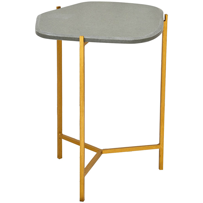 Приставной стол с серой каменной столешницей Tuan Side Table Grey