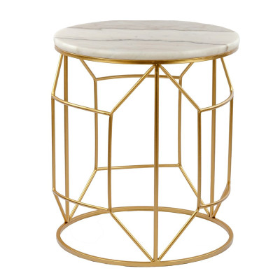 Приставной столик Decorative Table белый мрамор