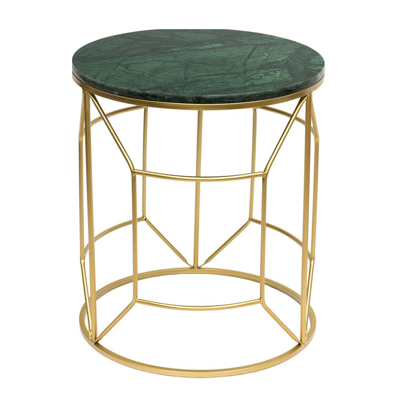 Приставной столик Decorative Table зелёный мрамор