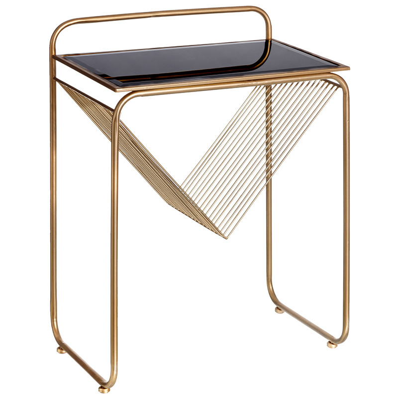 Приставной столик с подставкой для газет и журналов Kurtis Triangle Side Table