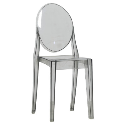 Прозрачный стул с серым оттенком LOUIS GHOST CHAIR