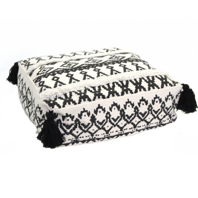 Пуф Black and White Fringe