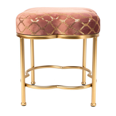 Пуф PUF Frame of Clover & Upholstery Gold Mesh розовый